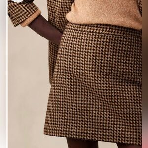 Vintage houndstooth midi skirt